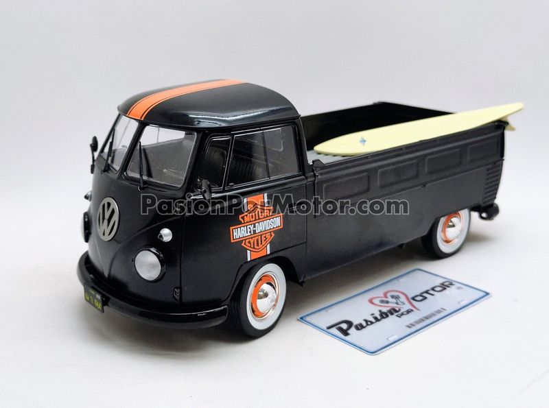 1:18 Volkswagen T1 Pick Up 1950 Harley Davidson Negro Mate SOLIDO Combi 03513 1:18 Volkswagen T1 Pick Up 1950 Harley Davidson Negro Mate SOLIDO Combi 03513