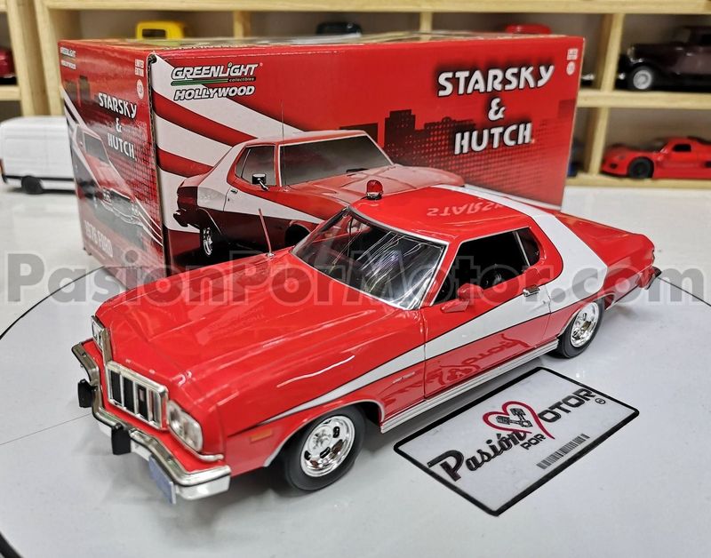 1:24 Ford Gran Torino 1976 Starsky &amp; Hutch GREENLIGHT Hollywood  01210