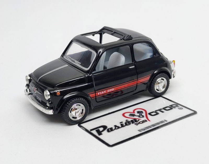 5 Pulgadas / 1:24 Fiat Nuova 500 1965 Techo Abierto Negro KINSMART Display a Granel 04983 5 Pulgadas / 1:24 Fiat Nuova 500 1965 Techo Abierto Negro KINSMART Display a Granel 04983