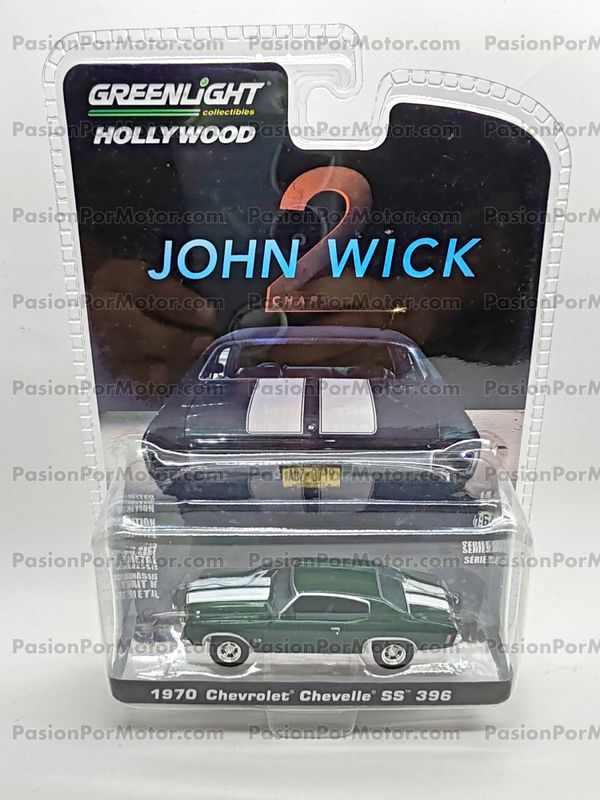 1:64 Chevrolet Chevelle SS 396 Coupe 1970 Verde John Wick GREENLIGHT Hollywood 01469 1:64 Chevrolet Chevelle SS 396 Coupe 1970 Verde John Wick GREENLIGHT Hollywood 01469