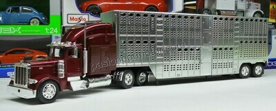 1:32 Peterbilt Model 379 1987 Vino C Caja Ganadera NEW RAY Trailer 03660 1:32 Peterbilt Model 379 1987 Vino C Caja Ganadera NEW RAY Trailer 03660