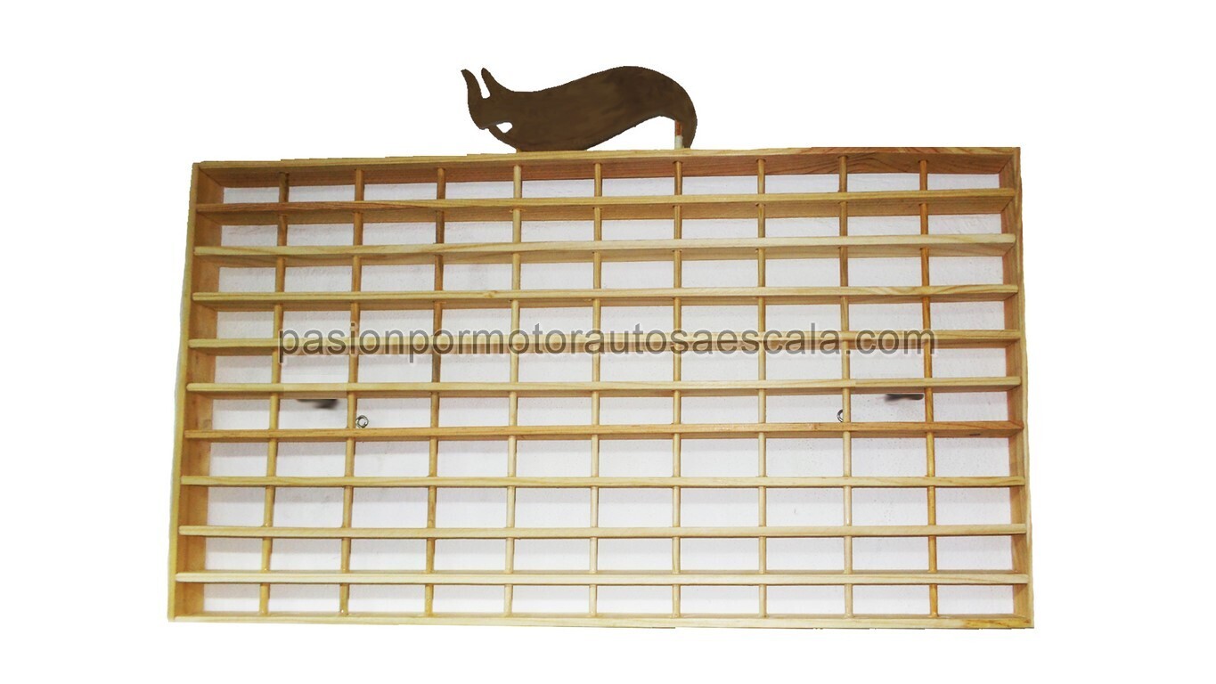Repisa Para Escala 1:64 - Mueble Coleccionador En Madera Para 100 Piezas Tipo Hot Wheels 00112