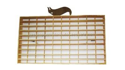 Repisa Para Escala 1:64 - Mueble Coleccionador En Madera Para 100 Piezas Tipo Hot Wheels 00112