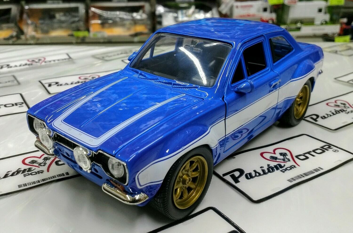 1:24 Ford Escort RS2000 1974 Azul Brian's Rapido y Furioso 6 JADA TOYS 00256 1:24 Ford Escort RS2000 1974 Azul Brian's Rapido y Furioso 6 JADA TOYS 00256