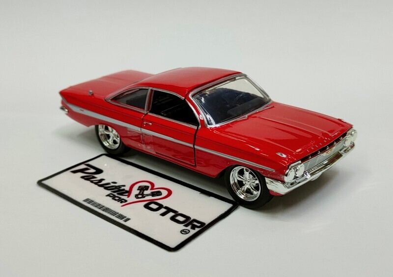 5 Pulgadas / 1:42 Chevrolet Impala Coupe 1961 Rojo Dom´s Toretto Rapido y Furioso 8 JADA TOYS 1:32 00348