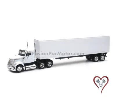 1:43 International Lonestar Day Cab 2008 C Caja Seca Blanco Liso Trailer NEW RAY 00361 1:43 International Lonestar Day Cab 2008 C Caja Seca Blanco Liso Trailer NEW RAY 00361