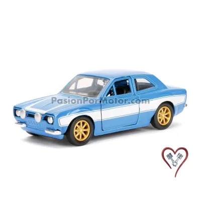 5 Pulgadas / 1:32 Ford Escort RS2000 1974 Azul Brian's Rapido y Furioso 6 JADA TOYS 00403