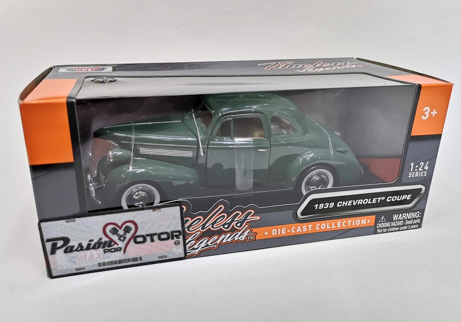 1:24 Chevrolet Master 85 Coupe Series JB 1939 Verde MOTOR MAX 00630