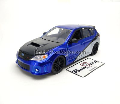 1:24 Subaru Impreza WRX STi 2012 Brian's Azul Plata Rapido y Furioso 7 JADA TOYS 00740