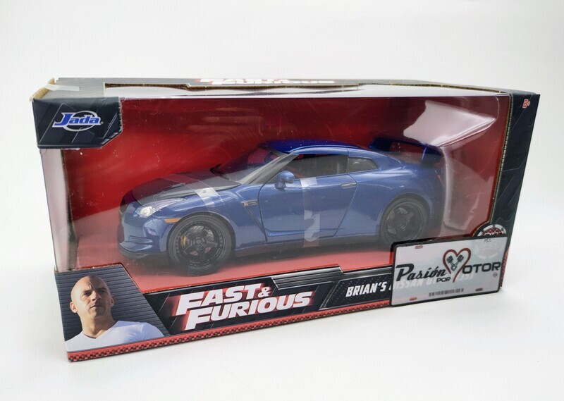 1:24 Nissan GT-R R35 2009 Azul Brian's Rapido Y Furioso 7 JADA TOYS 00741 1:24 Nissan GT-R R35 2009 Azul Brian's Rapido Y Furioso 7 JADA TOYS 00741