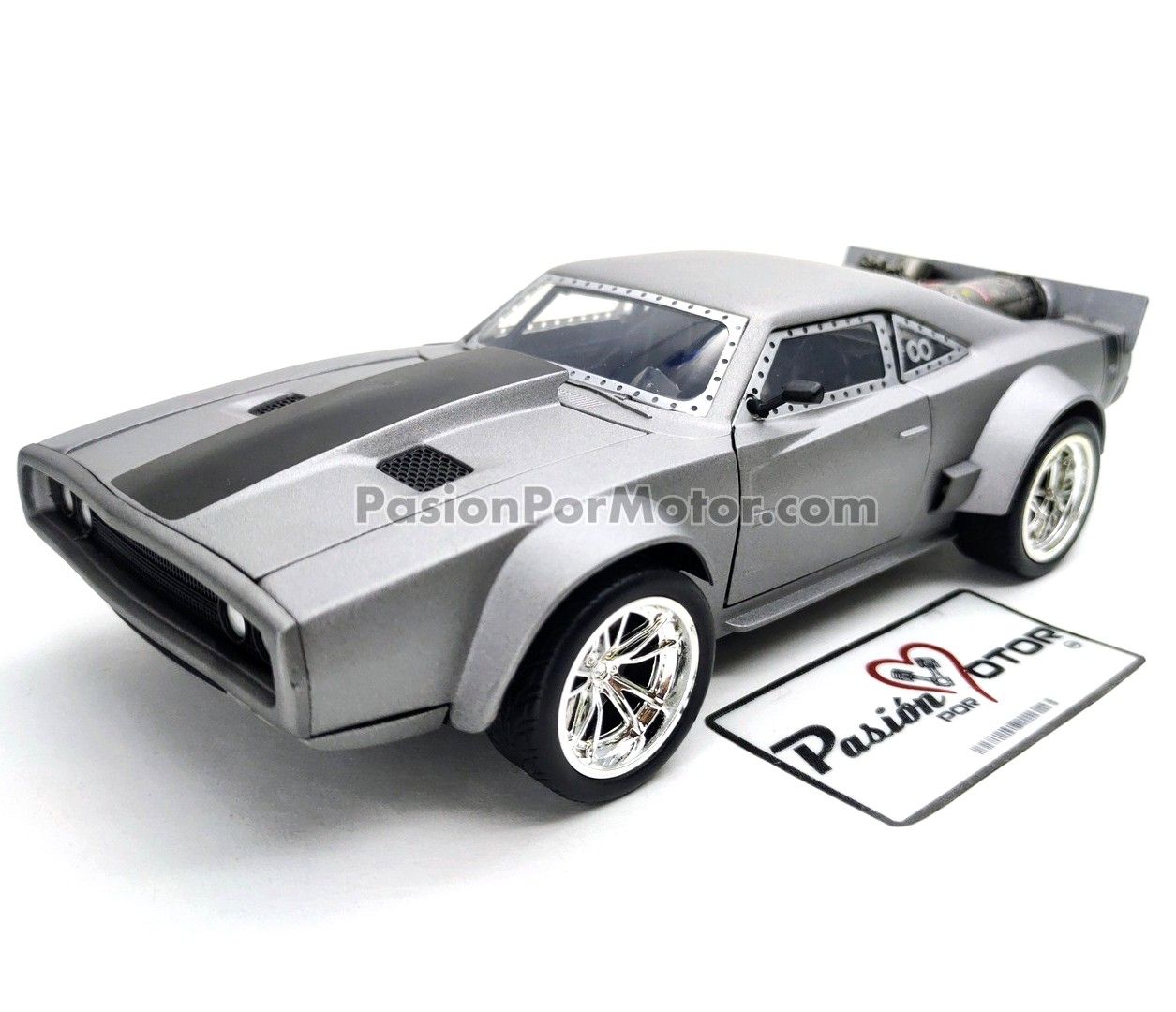 1:24 Dodge Charger Coupe 1968 ICE Dom's Toretto Gris Mate JADA TOYS Rapido y Furioso 8 JADA TOYS 00739
