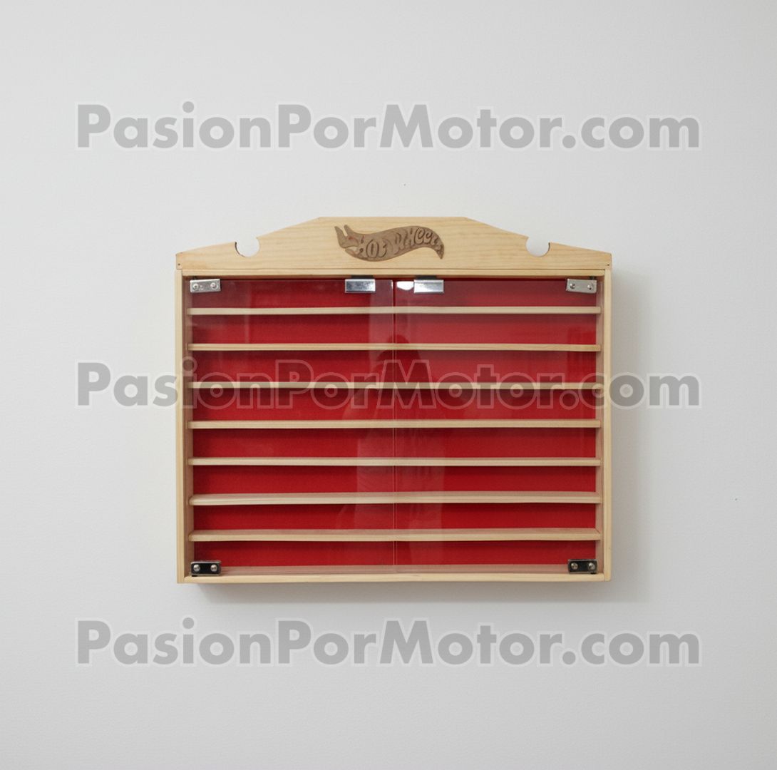 Vitrina Para Escala 1:64 - Mueble Coleccionador En Madera Para 48 Piezas Tipo Hot Wheels 00985