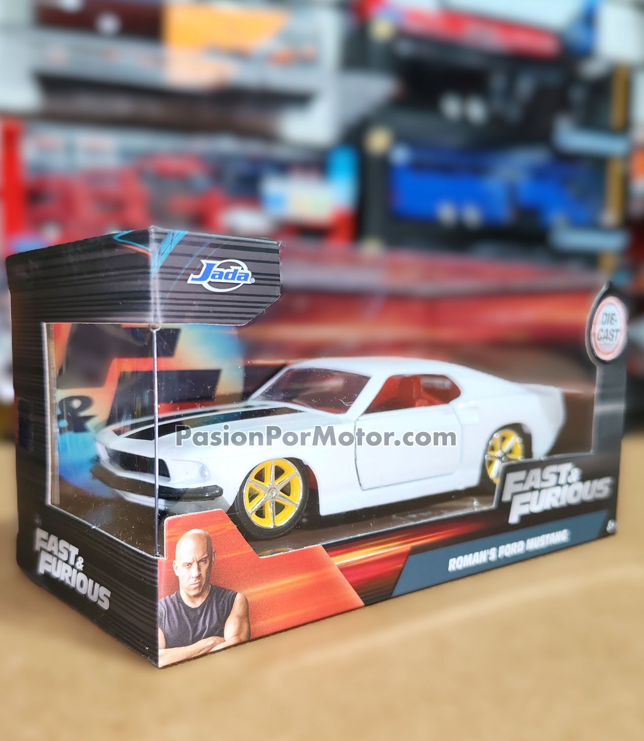 5 Pulgadas / 1:34 Ford Mustang Fastback 1969 Blanco Roman´s Rapido y Furioso 6 JADA TOYS 00998 5 Pulgadas / 1:34 Ford Mustang Fastback 1969 Blanco Roman´s Rapido y Furioso 6 JADA TOYS 00998