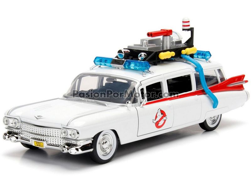 1:24 Cadillac Ambulance 1959 Ecto 1 Ghostbusters Cazafantasmas JADA TOYS Hollywood Rides Ambulancia 01823