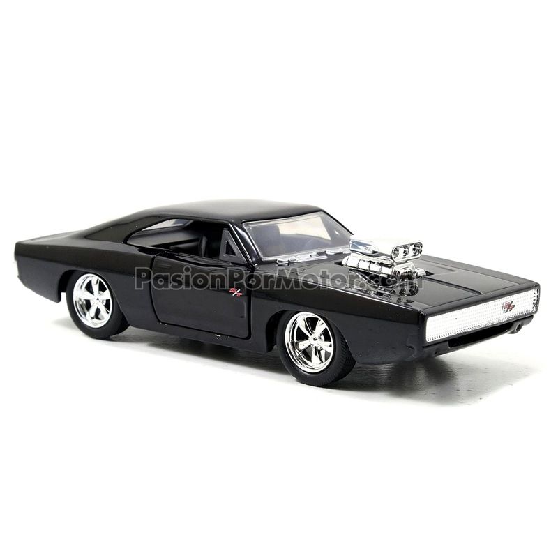 5 Pulgadas / 1:40 Dodge Charger Coupe R/T Dom´s 1970 Negro Rapido y Furioso 7 JADA TOYS 1:32 01301