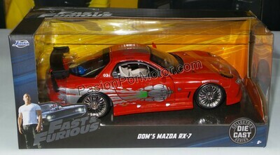 1:24 Mazda RX-7 1993 Dom's Toretto Rapido Y Furioso 1 JADA TOYS 01336