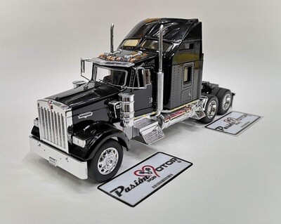 1:32 Kenworth W900 Aerocab 1995 Negro Cabina WELLY Transporter Display a Granel Tractocamion 01428