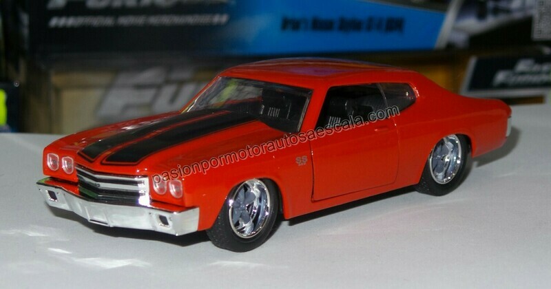 5 Pulgadas / 1:38 Chevrolet Chevelle Coupe SS 1970 Rojo Dom´s Rapido y Furioso 1 JADA TOYS 01556