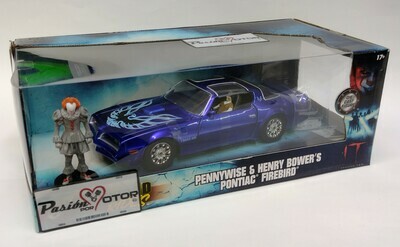 1:24 Pontiac Firebird Trans Am Coupe Pennywise &amp; Henry Bower´s 1977 Azul JADA TOYS Hollywood Rides It ( Eso ) 01649