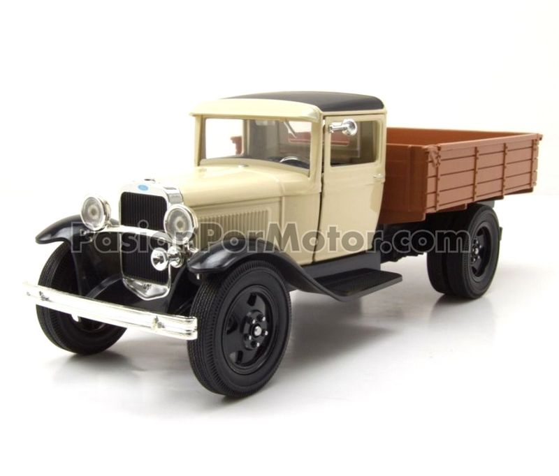 1:24 Ford Model AA 1931 Camion Con Redilas Crema MOTOR MAX Platinum 01879 1:24 Ford Model AA 1931 Camion Con Redilas Crema MOTOR MAX Platinum 01879