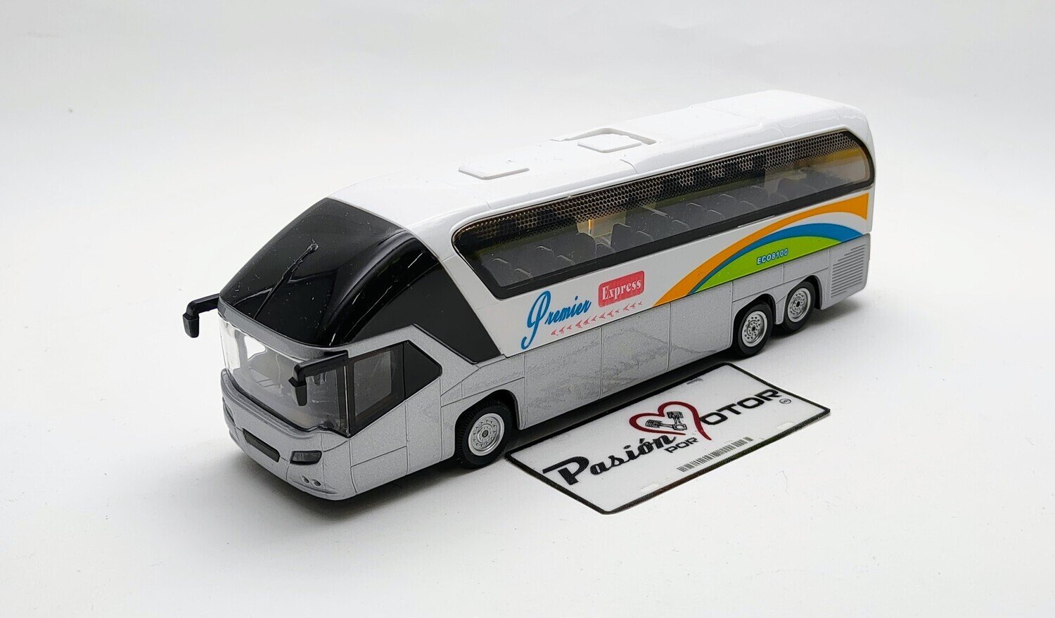 1:66 Neoplan Starliner Autobus 2005 Plata y Blanco JUNYE TOYS Sonic Travel Bus Display a Granel 1:64 02309 1:66 Neoplan Starliner Autobus 2005 Plata y Blanco JUNYE TOYS Sonic Travel Bus Display a Granel 1:64 02309