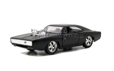 5 Pulgadas / 1:40 Dodge Charger  R/T 1970 Negro Mate Dom´s Toretto Rapido y Furioso 4 JADA TOYS 1:32 01618