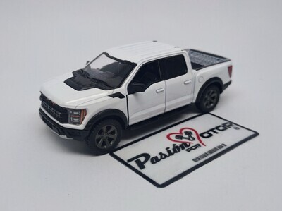 5 Pulgadas / 1:46 Ford F-150 Raptor Pick Up 2022 Blanco KINSMART En Display a Granel 1:43
