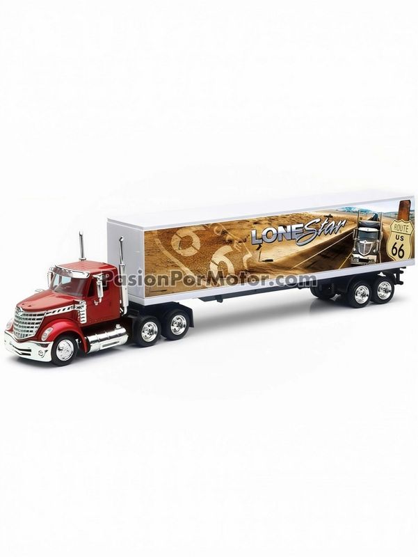 1:43 International Lonestar Day Cab 2008 Rojo C Caja Seca Route 66 NEW RAY 02003 1:43 International Lonestar Day Cab 2008 Rojo C Caja Seca Route 66 NEW RAY 02003