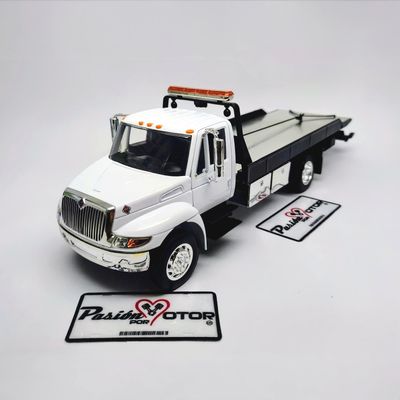1:24 International Durastar 4400 2008 Grua de Plataforma Blanco Flat Bed JADA TOYS 00227