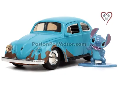 5 Pulgadas / 1:32 Volkswagen Sedan 1959 y Figura Stitch - Disney JADA TOYS 01391