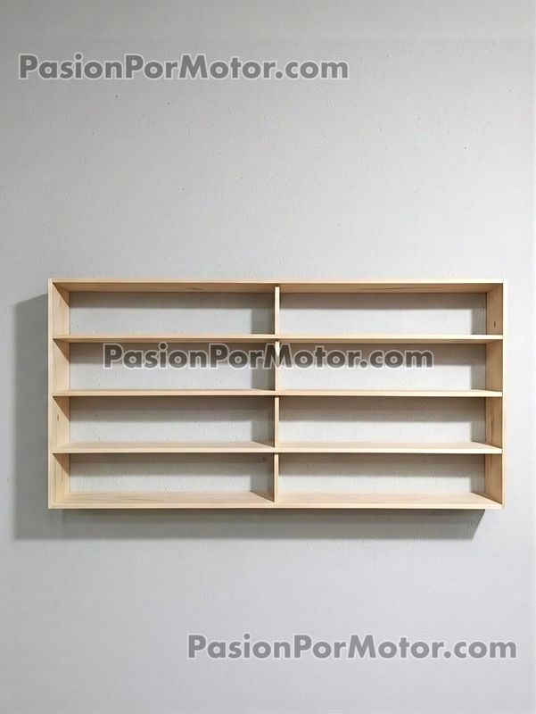 Coleccionador Repisa Con 10 Espacios Para Camiones, Autos, Camionetas 1:24,1:43, 1:32, 1:50 en MADERA 02501 Coleccionador Repisa Con 10 Espacios Para Camiones, Autos, Camionetas 1:24,1:43, 1:32, 1:50 en MADERA 02501