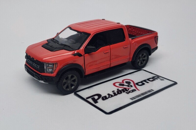 5 Pulgadas / 1:46 Ford F-150 Raptor Pick Up 2022 Rojo Kinsmart En Display a Granel 1:43