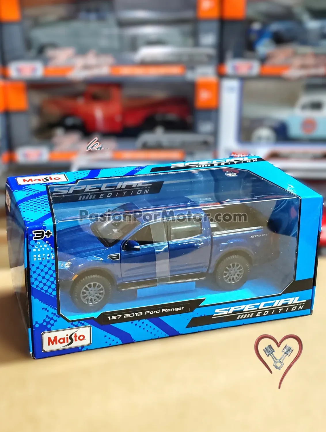 1:27 Ford Ranger Super Crew Sport 2019 Azul MAISTO Special Edition Pick Up 1:24 02545