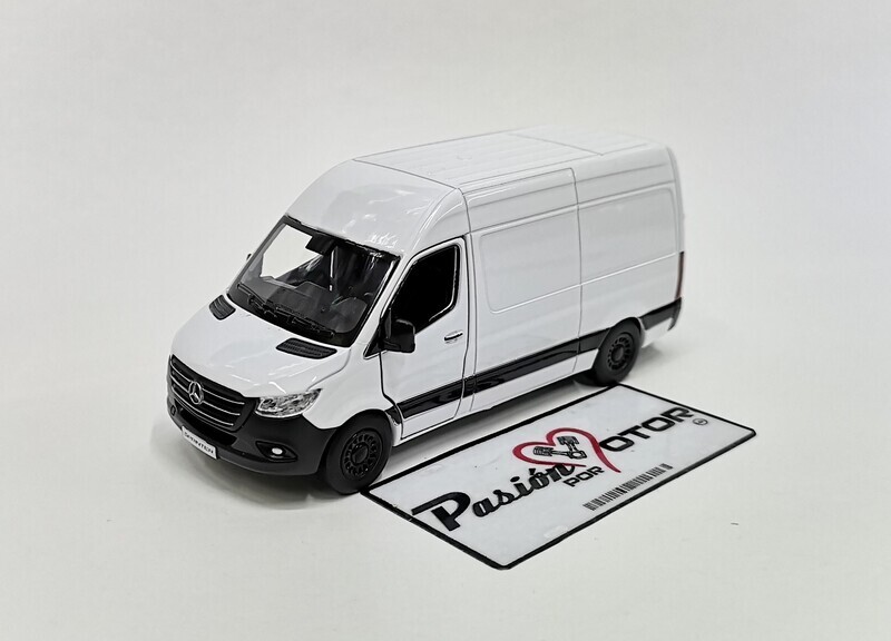 5 Pulgadas / 1:48 Mercedes Benz Sprinter Techo Sobreelevado 2020 Blanco KINSMART En Display a Granel 02551