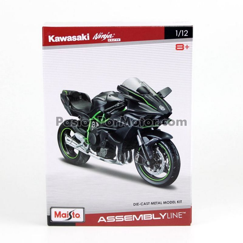 1:12 Kawasaki Ninja H2R 2019 Negro MAISTO Assembly Line Para Armar 02651