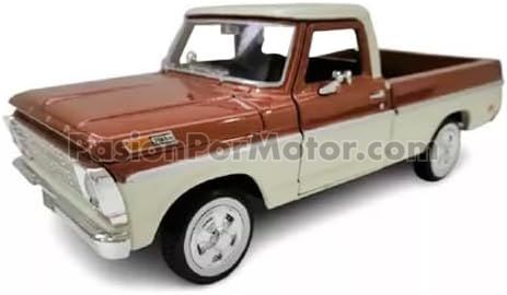 1:24 Ford F-100 Pick Up Caja Corta 1969 Bronce y Crema MOTOR MAX Timeless Legends 02903 1:24 Ford F-100 Pick Up Caja Corta 1969 Bronce y Crema MOTOR MAX Timeless Legends 02903