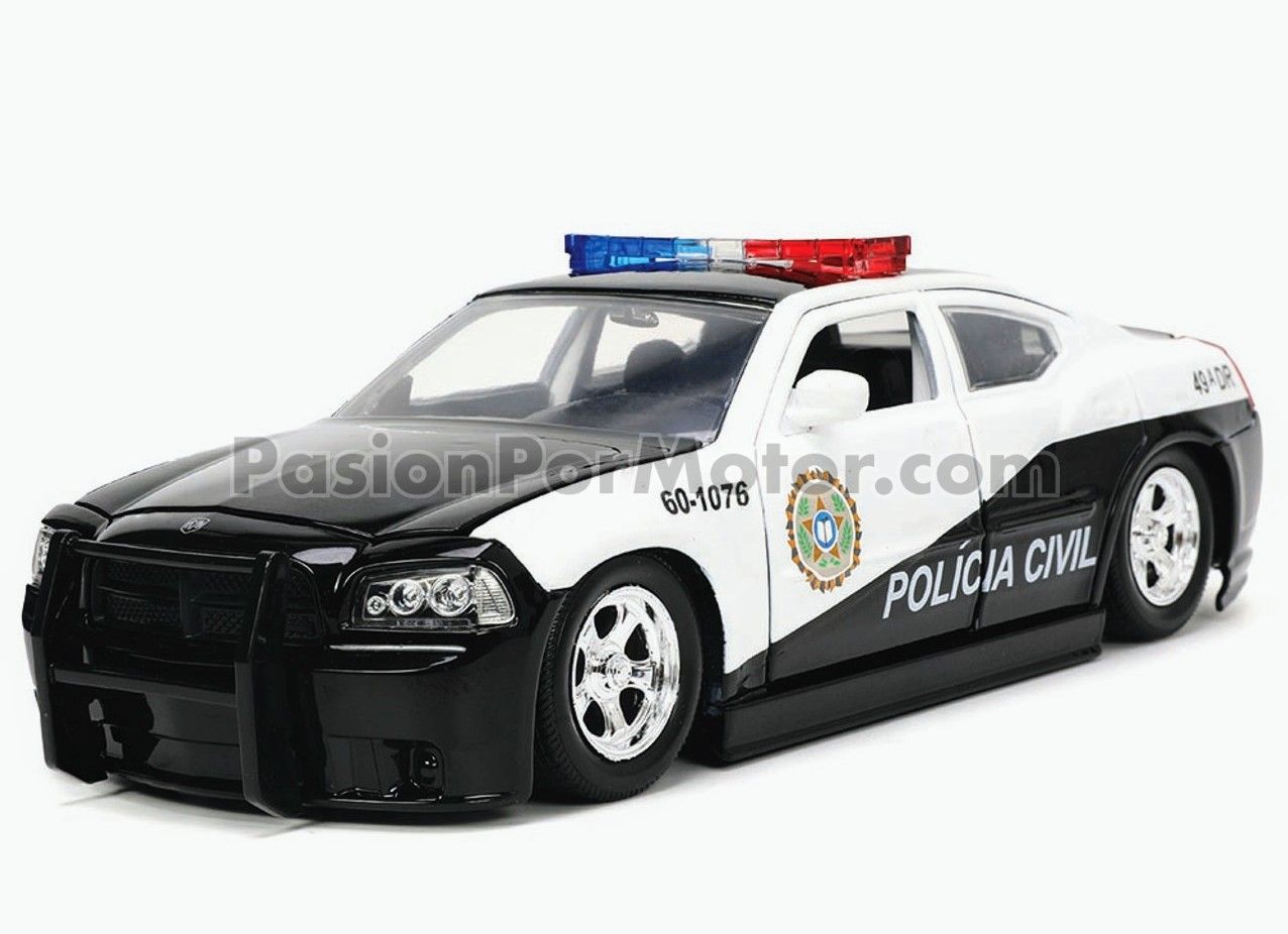 1:24 Dodge Charger LX 2006 Patrulla Policia Civil Rapido y Furioso 5 JADA TOYS 02912 1:24 Dodge Charger LX 2006 Patrulla Policia Civil Rapido y Furioso 5 JADA TOYS 02912