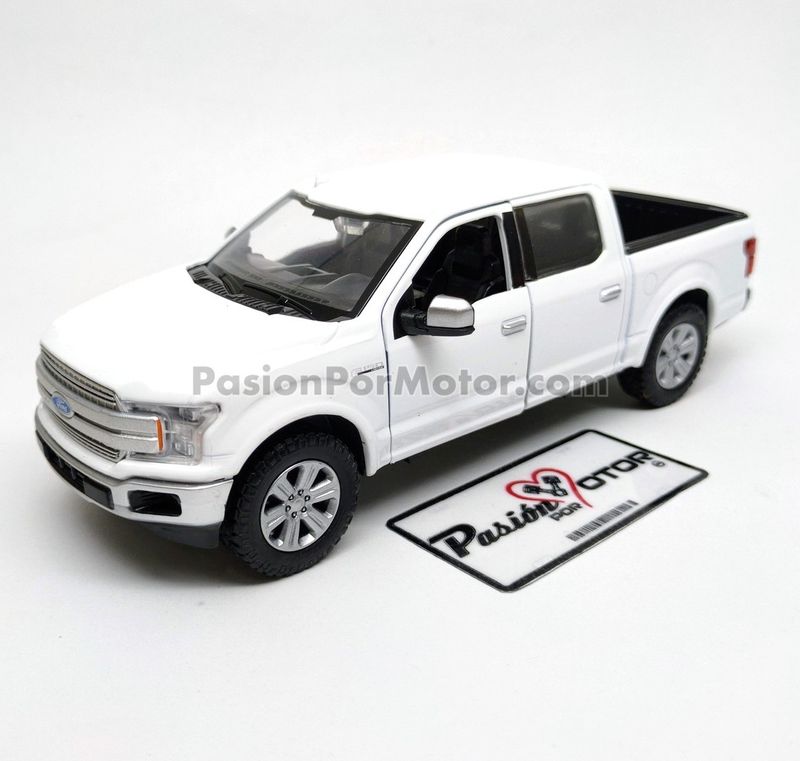 1:27 Ford F-150 Crew Cab Lariat 2019 Blanco MOTOR MAX Pick Up 1:24 02979