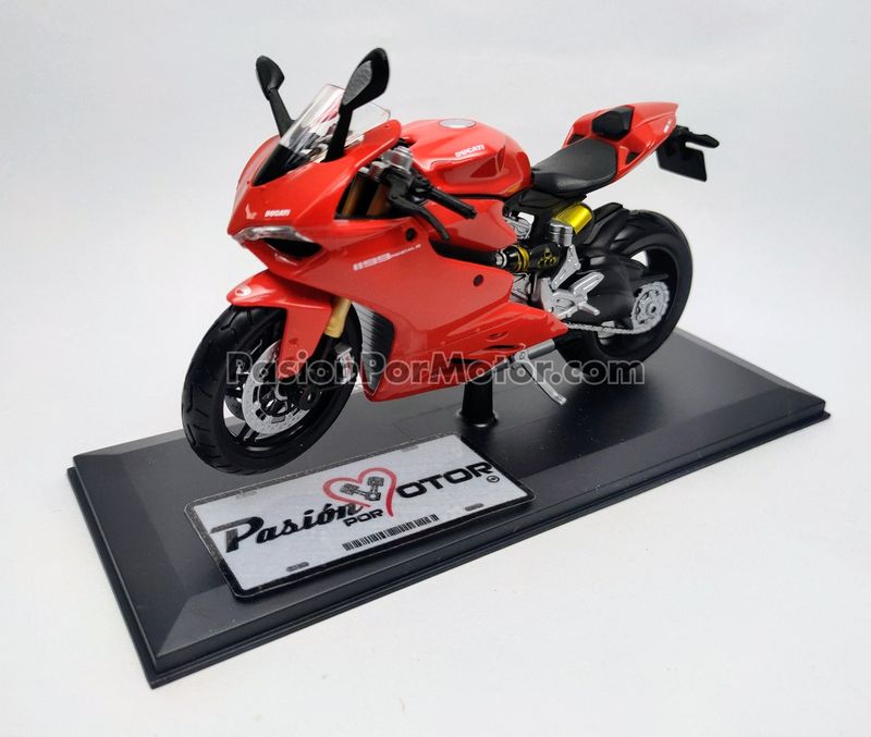 1:12 Ducati 1199 Panigale 2012 Rojo Con Base MAISTO Motorcycles 02499