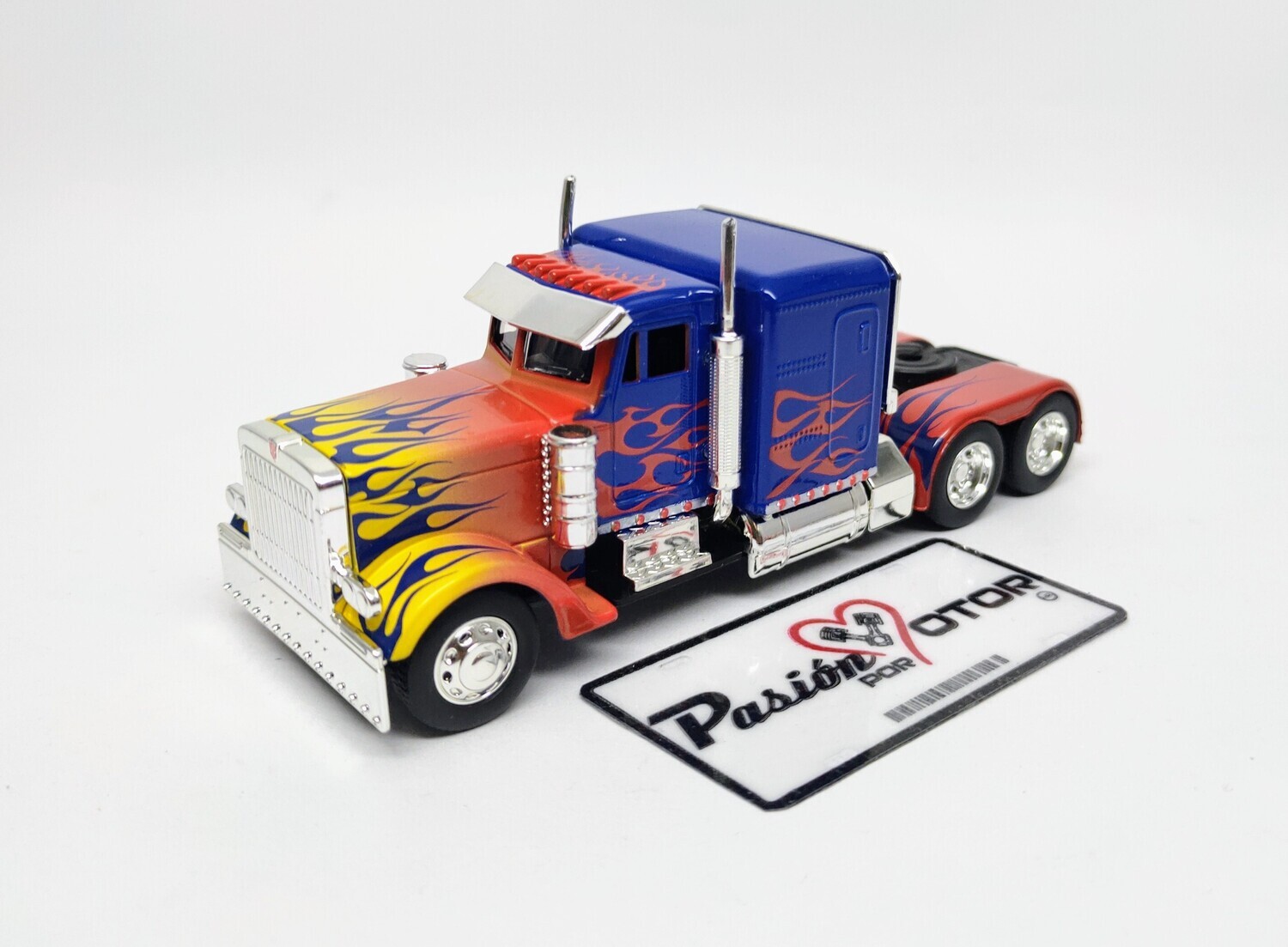 5 Pulgadas / 1:55 Peterbilt Model 379 1992 Optimus Prime Autobot JADA TOYS Transformers 2007 Cabina Tractocamion 5 Pulgadas / 1:55 Peterbilt Model 379 1992 Optimus Prime Autobot JADA TOYS Transformers 2007 Cabina Tractocamion