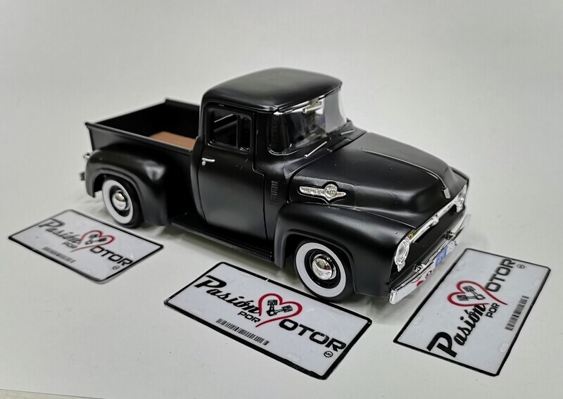 1:24 Ford F-100 Pick Up 1956 Negro Mate MOTOR MAX 03209 1:24 Ford F-100 Pick Up 1956 Negro Mate MOTOR MAX 03209