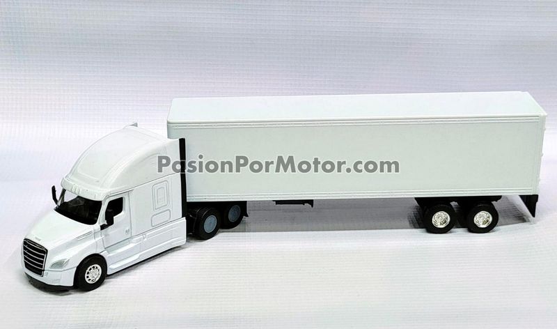 1:64 Freightliner Cascadia 2018 C Trailer Caja Seca Blanco WELLY 03314 1:64 Freightliner Cascadia 2018 C Trailer Caja Seca Blanco WELLY 03314