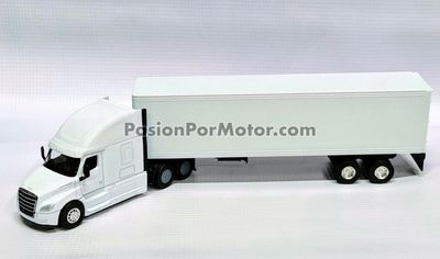 1:64 Freightliner Cascadia 2018 C Trailer Caja Seca Blanco WELLY 03314 1:64 Freightliner Cascadia 2018 C Trailer Caja Seca Blanco WELLY 03314