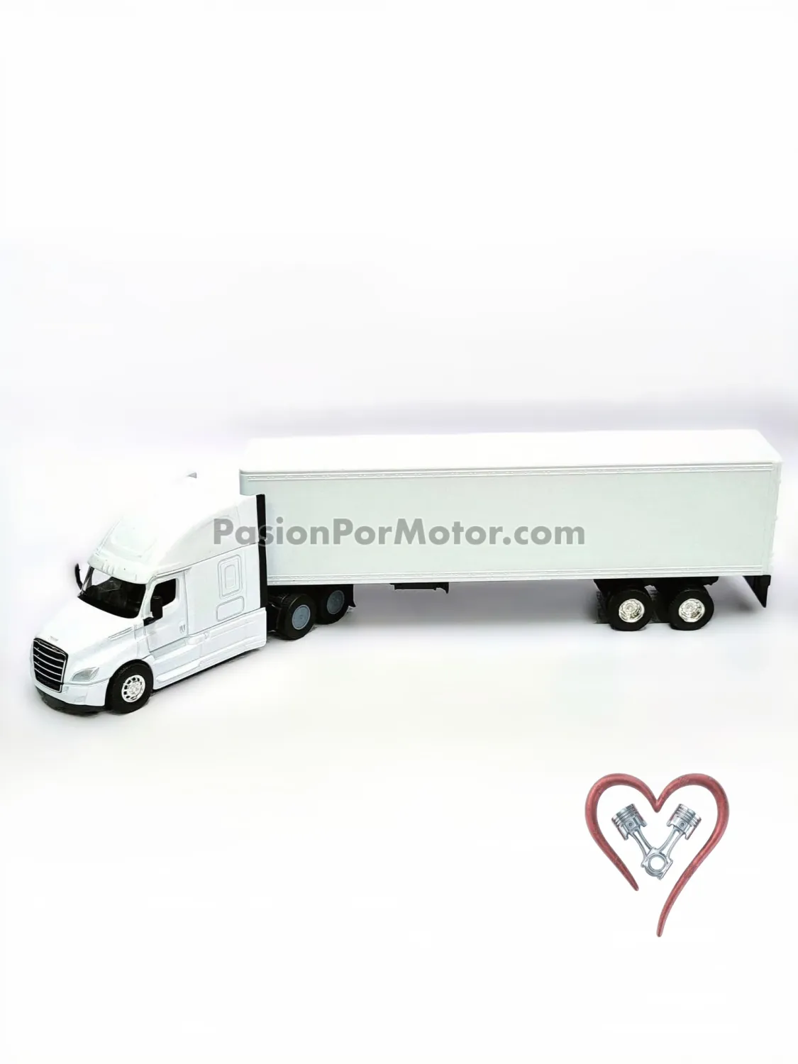 1:64 Freightliner Cascadia 2018 C Trailer Caja Seca Blanco WELLY 03314 1:64 Freightliner Cascadia 2018 C Trailer Caja Seca Blanco WELLY 03314