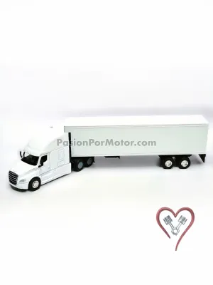 1:64 Freightliner Cascadia 2018 C Trailer Caja Seca Blanco WELLY 03314