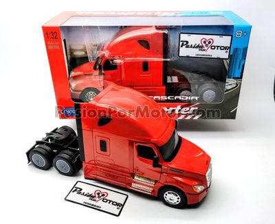 1:32 Freightliner Cascadia Tractocamion 2018 Cabina Rojo WELLY Transporter 03371
