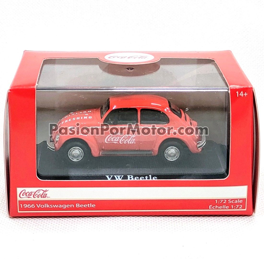 1:72 Volkswagen Beetle Sedan 1966 Rojo Coca Cola MOTOR CITY CLASSICS