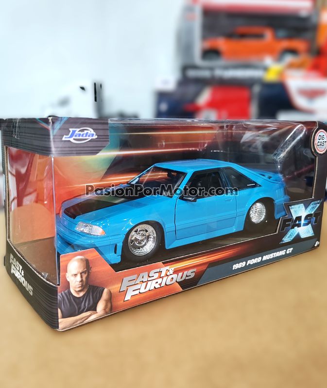 1:24 Ford Mustang Fastback GT 1989 Azul Jackob Toretto Rápido y Furioso X JADA TOYS Muscle Fox 03741 1:24 Ford Mustang Fastback GT 1989 Azul Jackob Toretto Rápido y Furioso X JADA TOYS Muscle Fox 03741