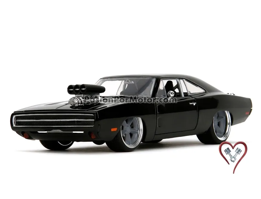 1:24 Dodge Charger Coupe R/T 1970 Negro Dom´s Toretto Rapido y Furioso X JADA TOYS 00119