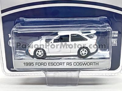 1:64 Ford Escort RS Cosworth 1995 Blanco GREENLIGHT Hobby Exclusive 00492